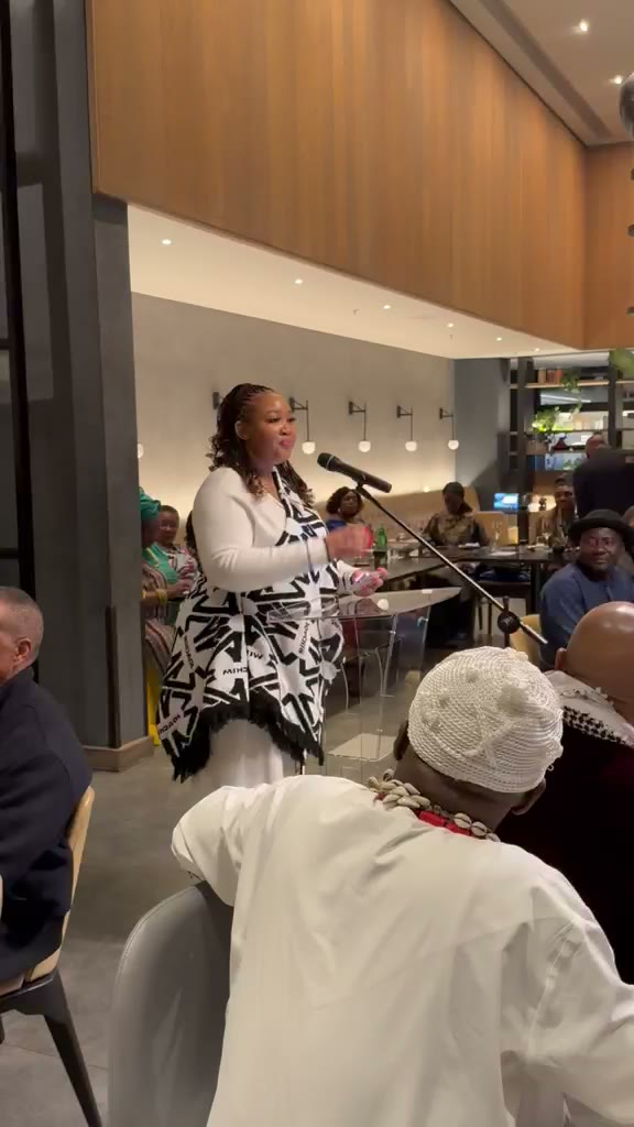 HRH Sekhothali Seeiso speaking during a featured public address